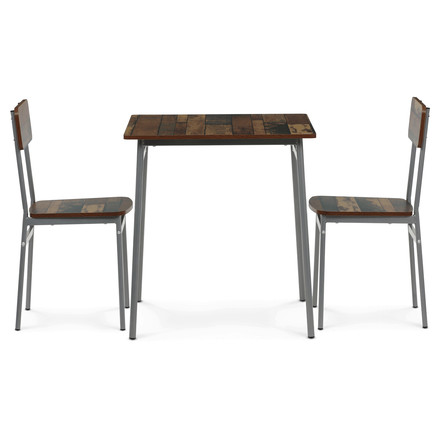 Jídelní set s 2 židlemi Autronic 70x70x76cm, mdf, old wood, AUT-O2122 OLW2 (3)
