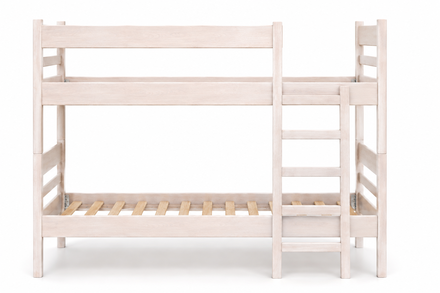 Patrová postel Vidovic IVA patrová - dvě lůžka 80x200cm, materiál: dub bělený + 80x200cm rošt smrkový (2)