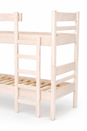 Patrová postel Vidovic IVA patrová - dvě lůžka 80x200cm, materiál: dub bělený + 80x200cm rošt smrkový (4)