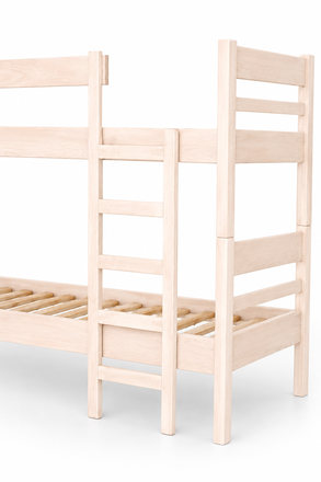 Patrová postel Vidovic IVA patrová - dvě lůžka 80x200cm, materiál: dub bělený + 80x200cm rošt smrkový (8)