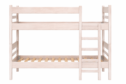 Patrová postel Vidovic IVA patrová - dvě lůžka 80x200cm, materiál: dub bělený + 80x200cm rošt smrkový