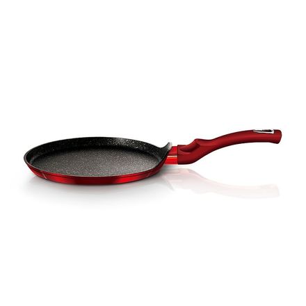 Pánev na palačinky s mramorovým povrchem Berlingerhaus BH-1272 25 cm Burgundy Metallic Line
