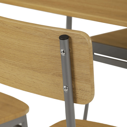 Jídelní set s 4 židlemi Autronic 110x70x76cm, mdf, divoký dub, AUT-O2156 OAK (5)