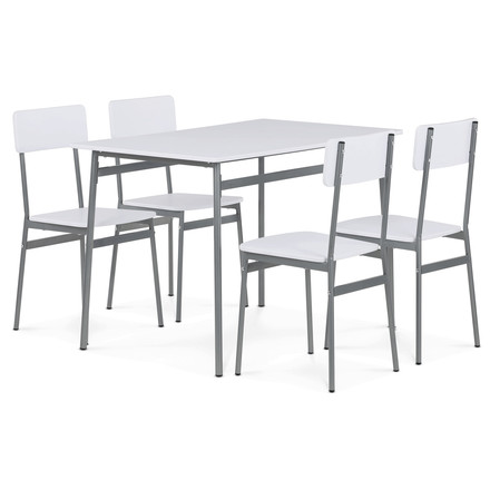 Jídelní set s 4 židlemi Autronic 110x70x76cm, mdf AUT-O2156 WT (4)