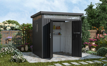 Zahradní domek G21 Atlanta 529 - 230 x 230 cm, slate grey (4)