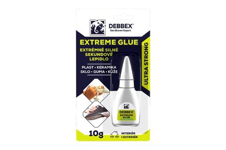 Vteřinové lepidlo Debbex 50704RL extrémně silné, EXTREME GLUE, 10g