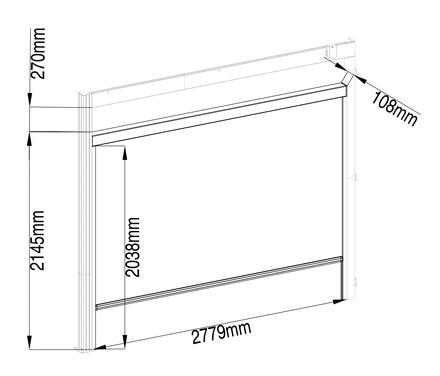 Boční markýza G21 boční markýza 3x2,6 m pro pergolu Trenton (4)