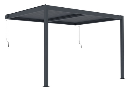 Bioklimatická pergola G21 Trenton 4x3 m, antracitová hliníková (2)