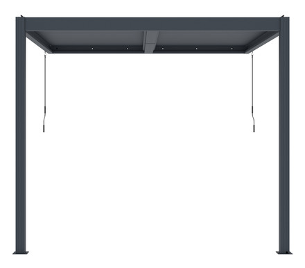 Bioklimatická pergola G21 Trenton 3x3 m, antracitová hliníková (1)