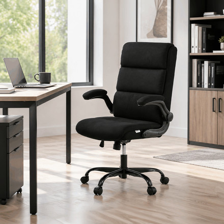Kancelářské křeslo Autronic houpací mechanismus, černá látka, KA-K3104 BK (1)