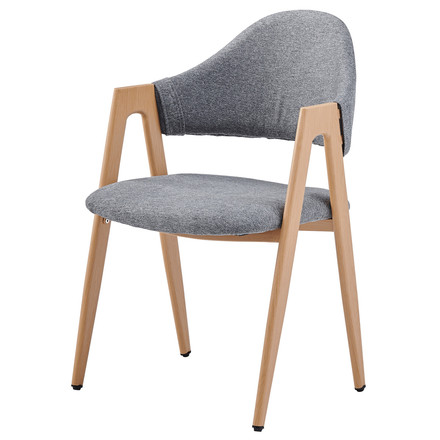 Moderní jídelní židle Autronic šedá, látka, DCL-F4062 GREY2 (3)