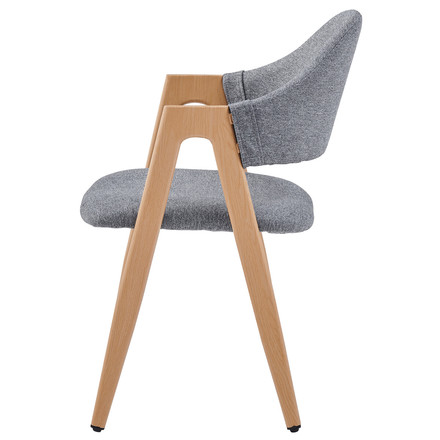Moderní jídelní židle Autronic šedá, látka, DCL-F4062 GREY2 (4)