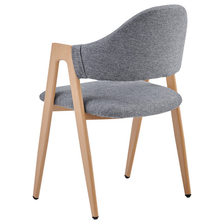 Moderní jídelní židle Autronic šedá, látka, DCL-F4062 GREY2 (5)