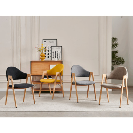 Moderní jídelní židle Autronic šedá, látka, DCL-F4062 GREY2 (7)