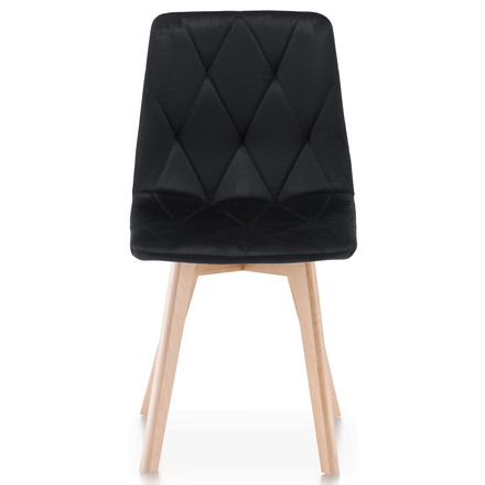 Moderní jídelní židle Autronic černá, sametová látka, CT-V4081 BK4 (2)
