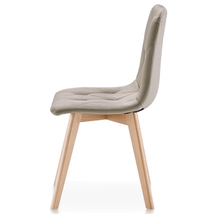 Moderní jídelní židle Autronic béžová, sametová látka, CT-V4081 CAP4 (4)