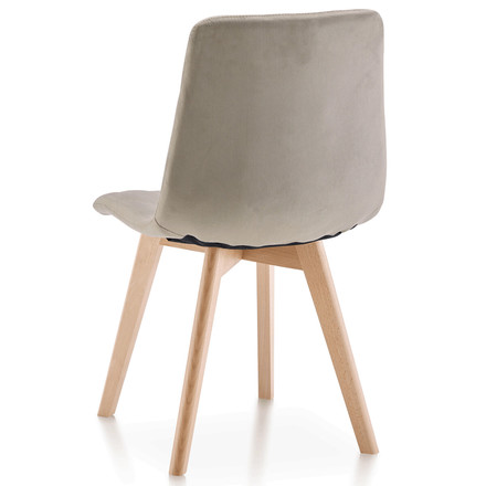 Moderní jídelní židle Autronic béžová, sametová látka, CT-V4081 CAP4 (5)