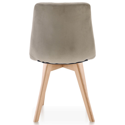 Moderní jídelní židle Autronic béžová, sametová látka, CT-V4081 CAP4 (6)