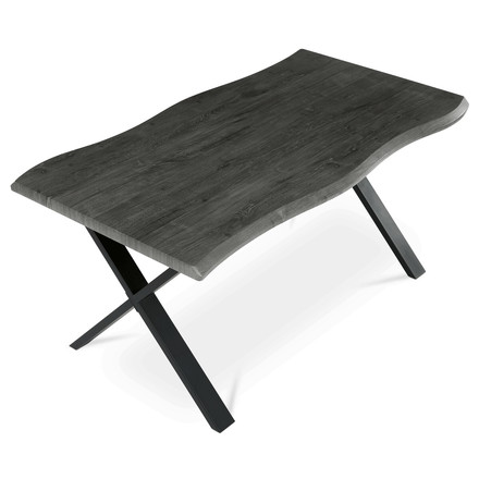 Moderní jídelní stůl Autronic 160x90cm, mdf, šedý dub, HT-F4316 GREY (5)