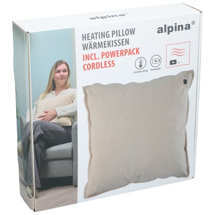 Elektrický vyhřívaný polštář Alpina ED-242686 USB 45 x 45 cm béžová (4)