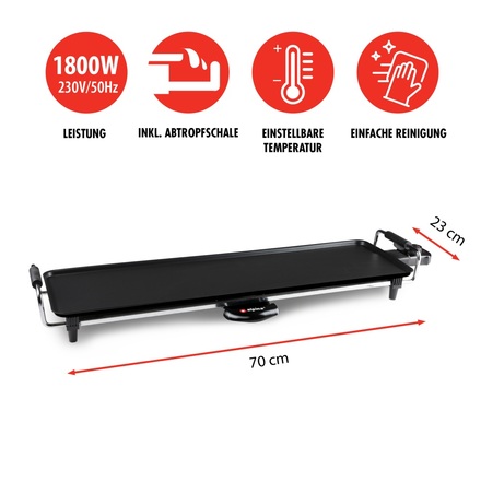 Elektrický gril Alpina ED-218210 teppanyaki 1800W 70x23 cm (20)