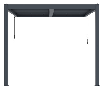 Bioklimatická pergola G21 Trenton Premium 3x3 m, antracitová hliníková (1)