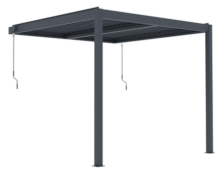 Bioklimatická pergola G21 Trenton Premium 3x3 m, antracitová hliníková (2)