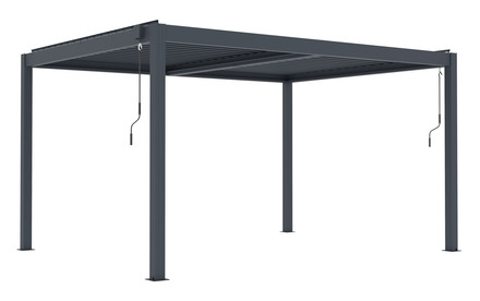 Bioklimatická pergola G21 Austin Premium 4x3 m, antracitová hliníková (3)