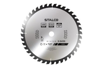 Kotouč pilový na dřevo Stalco S-34216 pr.160x20x2,4mm 36z