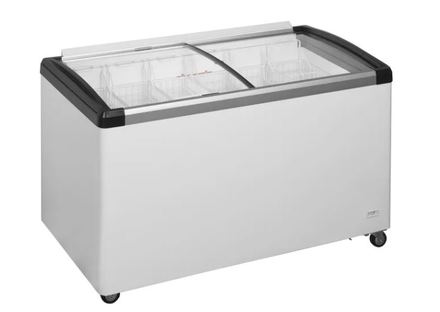 Pultová mraznička prosklené oblé víko Tefcold IDB400-W1