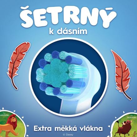 Náhradní kartáčky Oral-B kartáčkové hlavice Lion King 8ks (4)