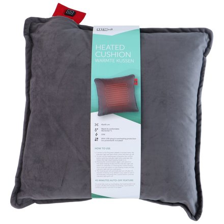 Elektrický vyhřívaný polštář Alpina ED-714505seda USB 45 x 45 cm šedá