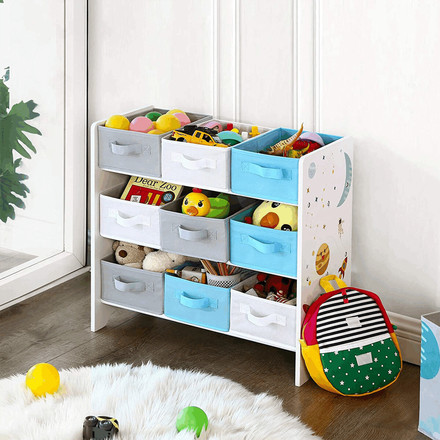 Regál na hračky Autronic mdf, vícebarevná, AUR-E1033 WT (1)