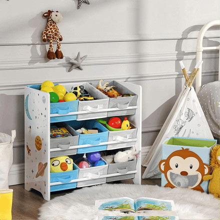Regál na hračky Autronic mdf, vícebarevná, AUR-E1033 WT (2)