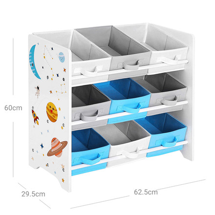Regál na hračky Autronic mdf, vícebarevná, AUR-E1033 WT (6)