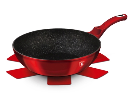 Pánev WOK s mramorovým povrchem Berlingerhaus BH-1267 28 cm Burgundy Metallic Line (1)