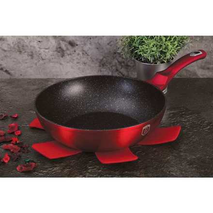 Pánev WOK s mramorovým povrchem Berlingerhaus BH-1267 28 cm Burgundy Metallic Line (2)
