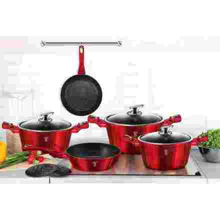 Pánev WOK s mramorovým povrchem Berlingerhaus BH-1267 28 cm Burgundy Metallic Line (5)