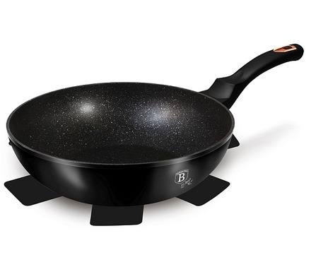 Pánev WOK s mramorovým povrchem Berlingerhaus BH-1638 28 cm Black Rose Collection (1)