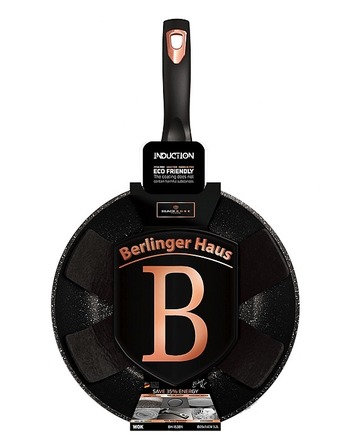 Pánev WOK s mramorovým povrchem Berlingerhaus BH-1638 28 cm Black Rose Collection (2)