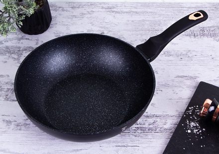 Pánev WOK s mramorovým povrchem Berlingerhaus BH-1638 28 cm Black Rose Collection (3)