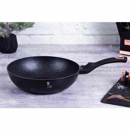 Pánev WOK s mramorovým povrchem Berlingerhaus BH-1638 28 cm Black Rose Collection (4)