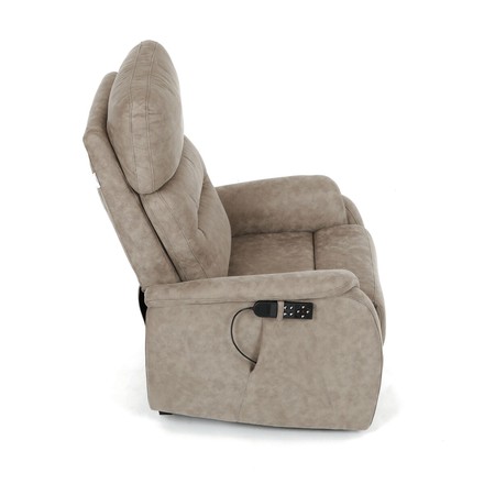 Polohovací křeslo Autronic elektrické kabelové ovládání, béžová, látka vintage, TV-L8904 LAN3 (20)