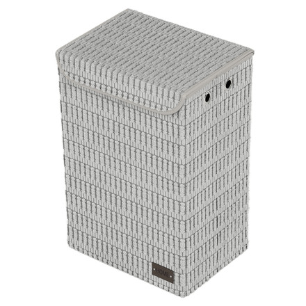 Koš prádelní Autronic polyester a papír, víko na suchý zip, barva šedá (DT3025 GREY)