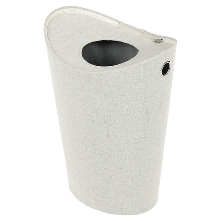 Koš prádelní Autronic látkovo-papírový, se zipem, barva krémová (DT3024 CRM)