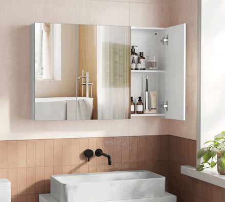 Zrcadlo Autronic mdf, bílá, AZR-E1132 WT (1)