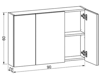 Zrcadlo Autronic mdf, bílá, AZR-E1132 WT (4)