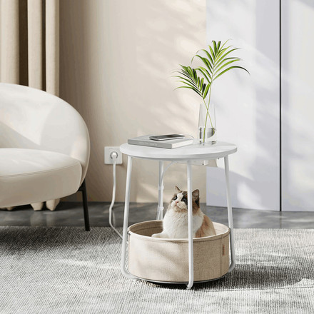 Odkládací stolek Autronic 45x45x50cm, mdf, bílá, AKF-E1028 WT (1)