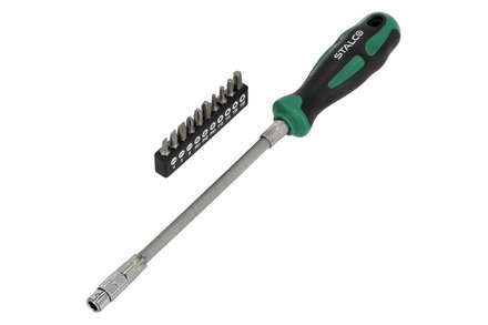 Šroubovák Stalco S-12401 flexibilní, set 11 ks