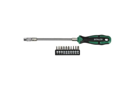 Šroubovák Stalco S-12401 flexibilní, set 11 ks (3)